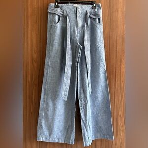 GAP Linen Wide Leg Pants Size 2